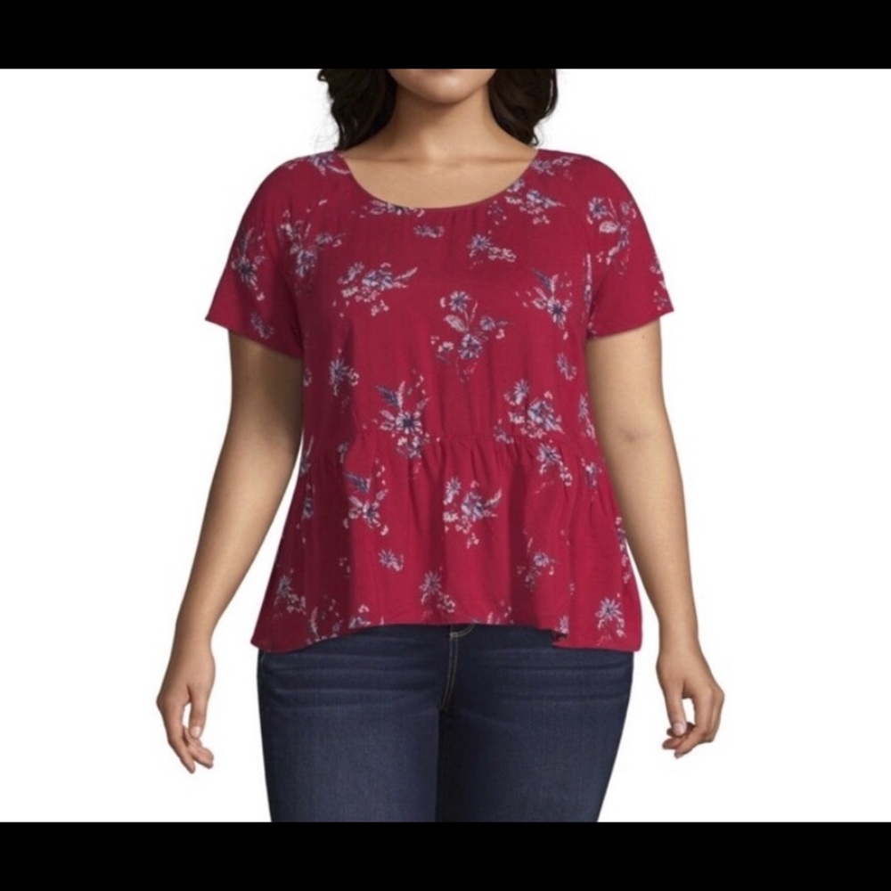 *donate 3/1/22* ArizonaJeanCo scoop neck top - Picture 2 of 6